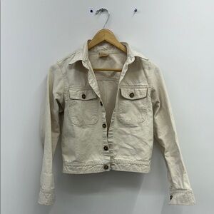 Cream Button-Up Women's Jacket